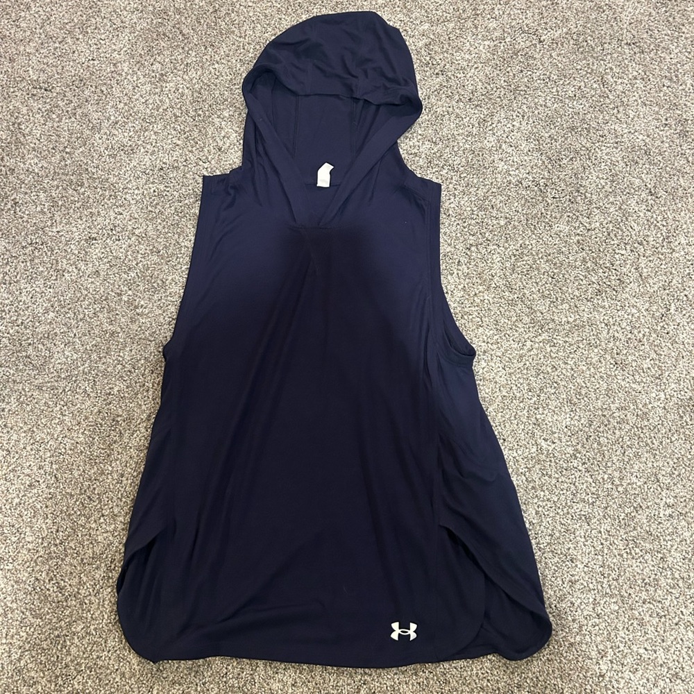Under Armour Navy Hooded tank top